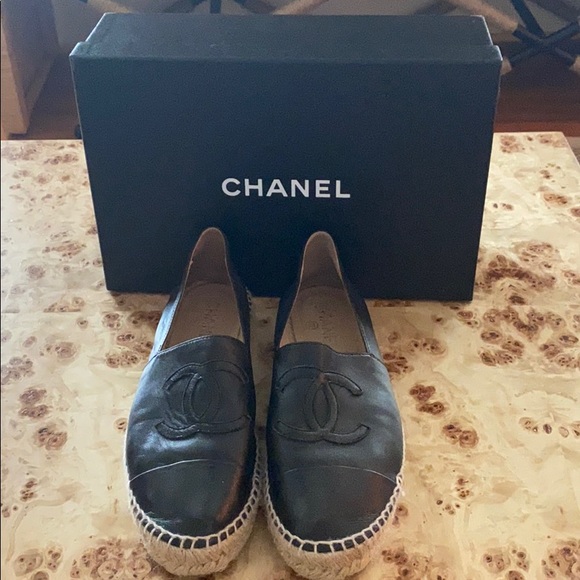 Chanel Lambskin Espadrilles-Black - Picture 3 of 8